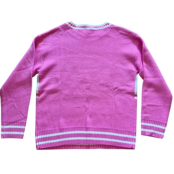 Peach Love Women's Pink Ski Pullover Sweater Size L Winter Casual color block‎ - Picture 7 of 10
